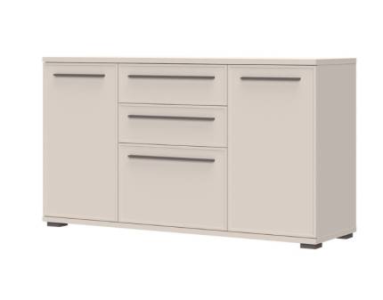 Comoda cu 3 usi si 2 sertare OPERA 150x85x46cm casmir, manere si picioare Cortado Brown 