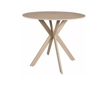 Masa TALIA TRAVERTINE 90 din ceramica travertin, metal casmir 90xH75cm 