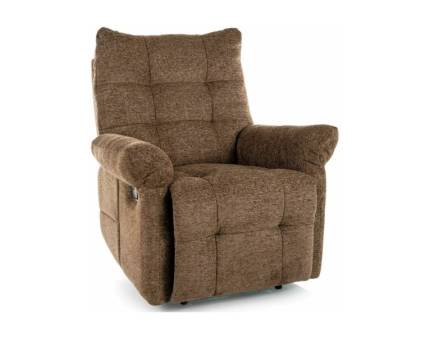 Fotoliu ATOS RAVEN cu recliner manual, material textil brown 88x94-160xH103cm 