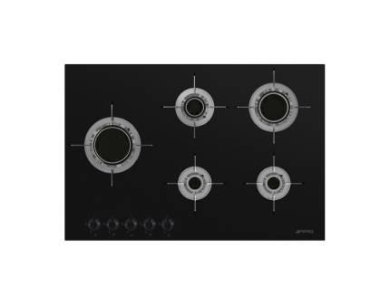 Plita incorporabila vitroceramica pe gaz Smeg Dolce Stil Novo PVL675LCN, 75 cm, negru