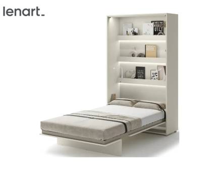 LENART BED CONCEPT BC-02 pat (120x200cm) rabatabil pe perete 131x46-228x218cm casmir