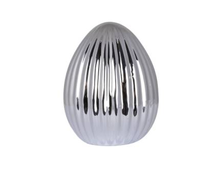 Ou ceramic argintiu mic 8.5x8.5x11.5cm