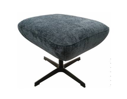 Taburet mini LAGUNA rotativ, cu picioare negre, personalizabil 52x42xH45cm