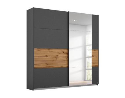 Dulap gri metalic/ stejar 181x210x62cm BOSTON EXTRA