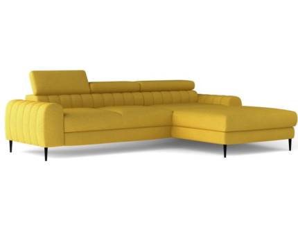 Coltar extensibil NAVAS S cu lada pentru depozitare, tetiere reglabile, personalizabil 240x165cm